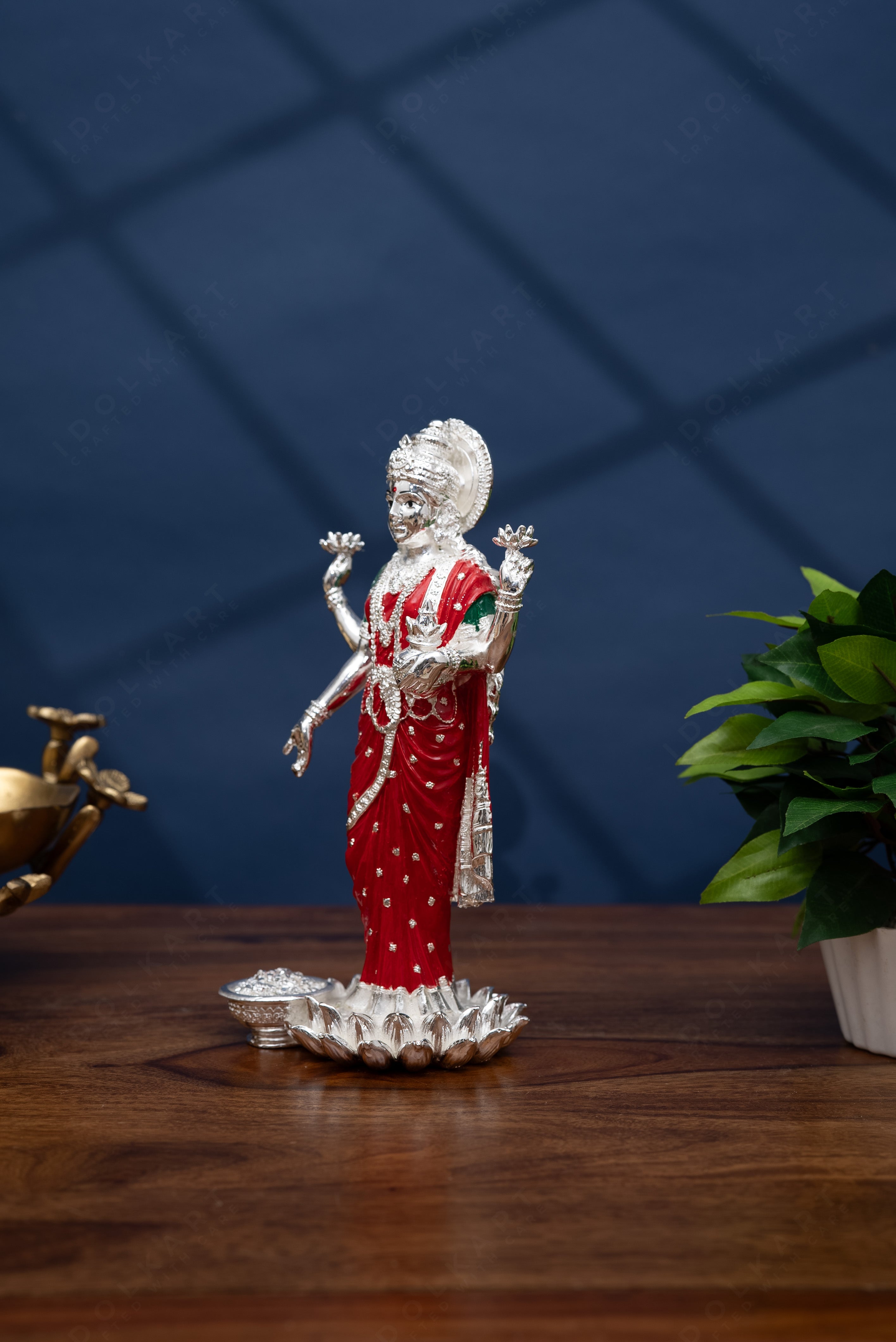 Antique Silver Dhanalaxmi Idol