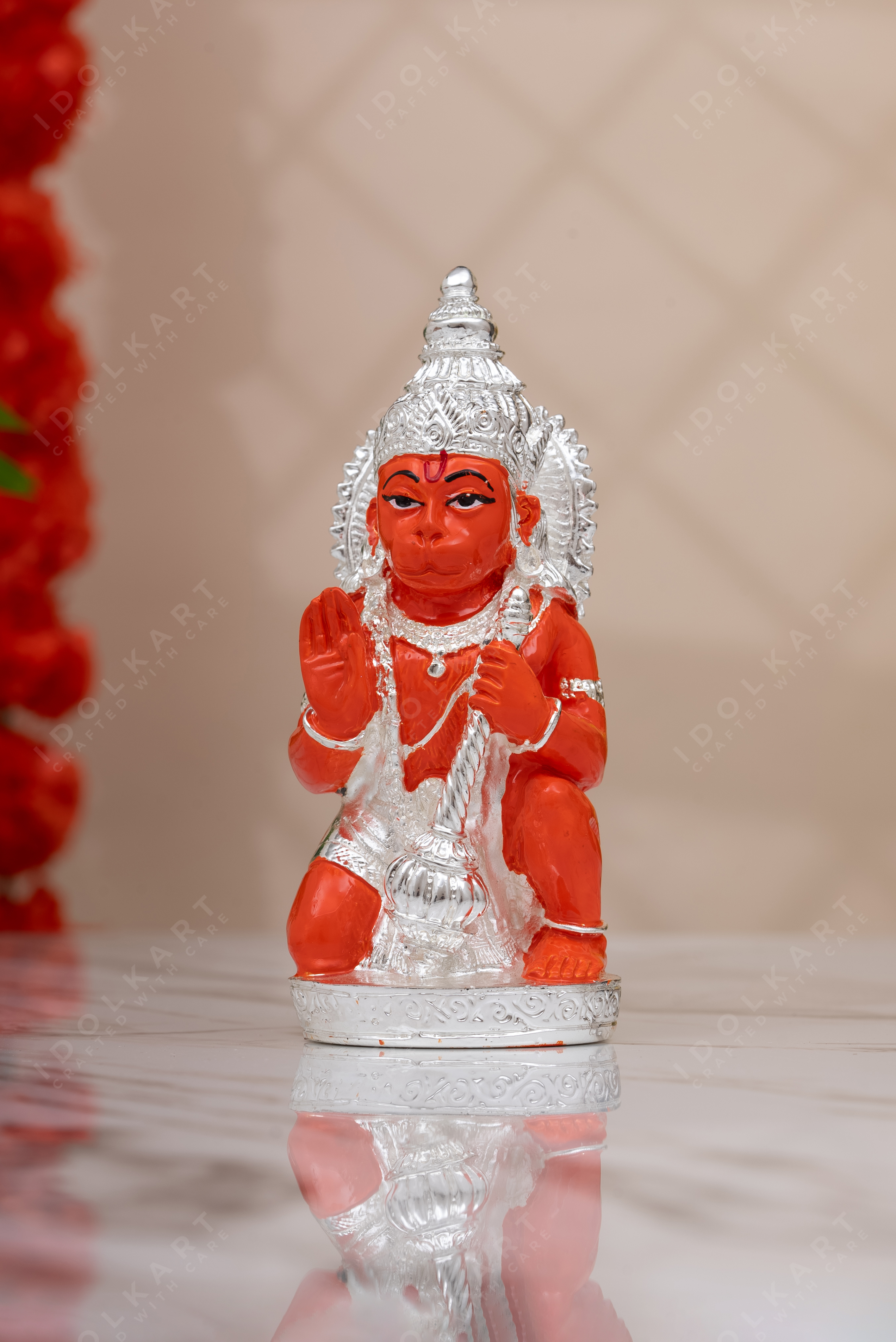 Silver Hanuman Idol