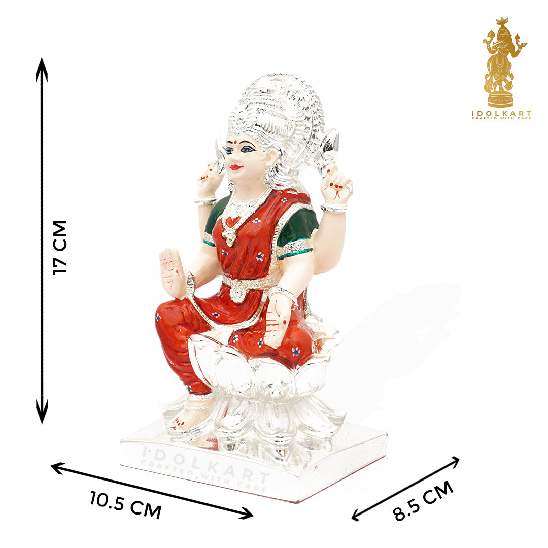 Silver Coated Lakshhmi Idol | 7 inch