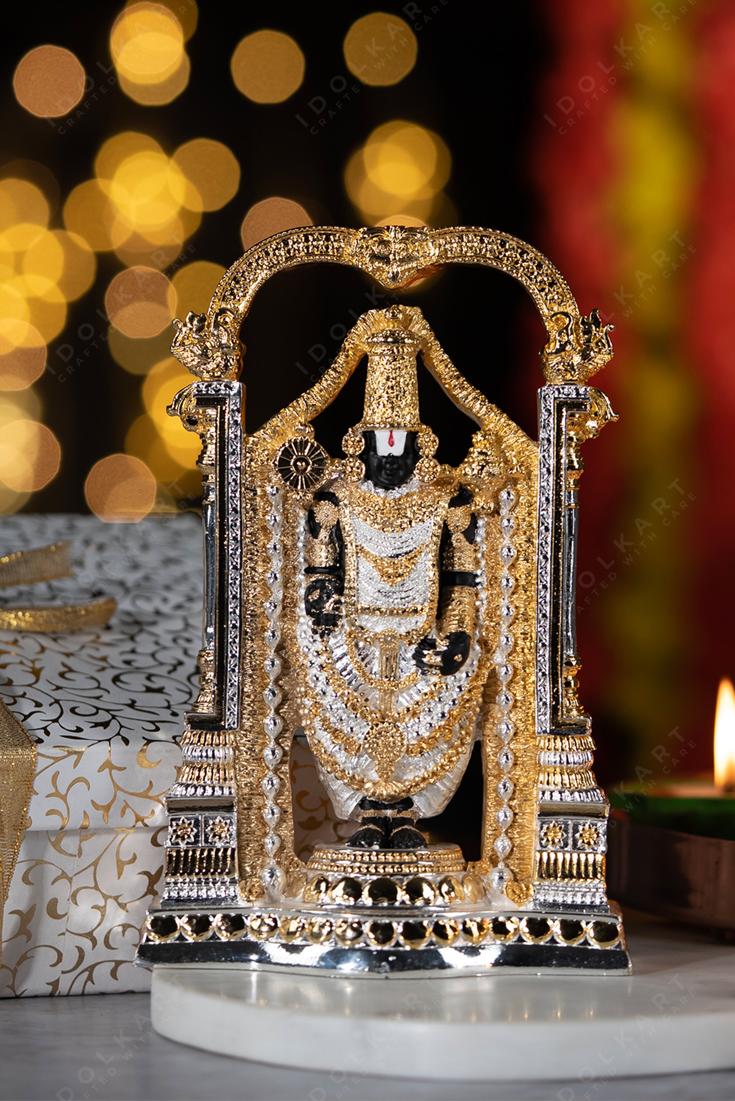 Pure Gold and Silver Coated Venkateswara Swamy Idol | Tirupati Balaji Idol