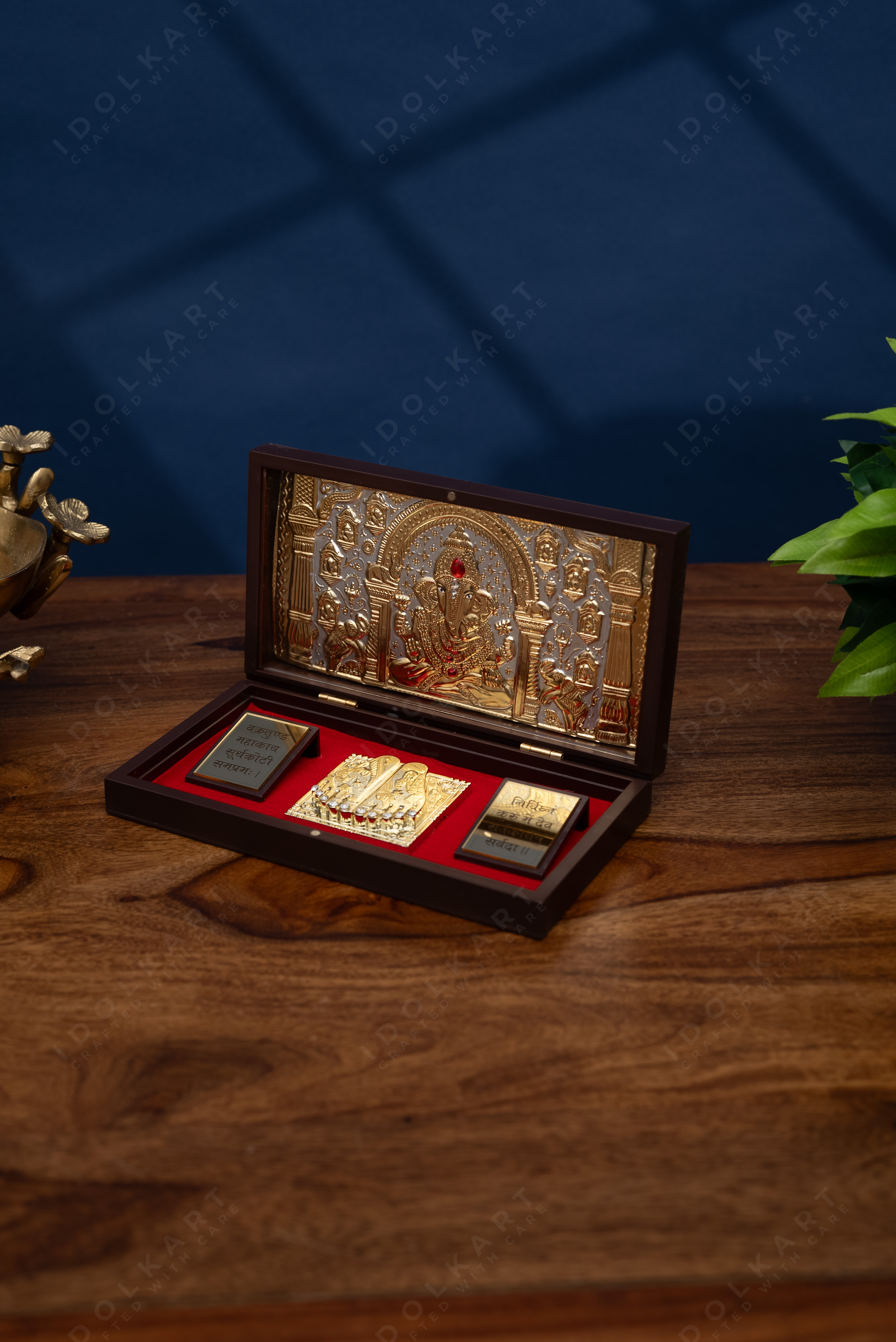 Gold Coated Ganesh Ji Divine Pooja Boxes