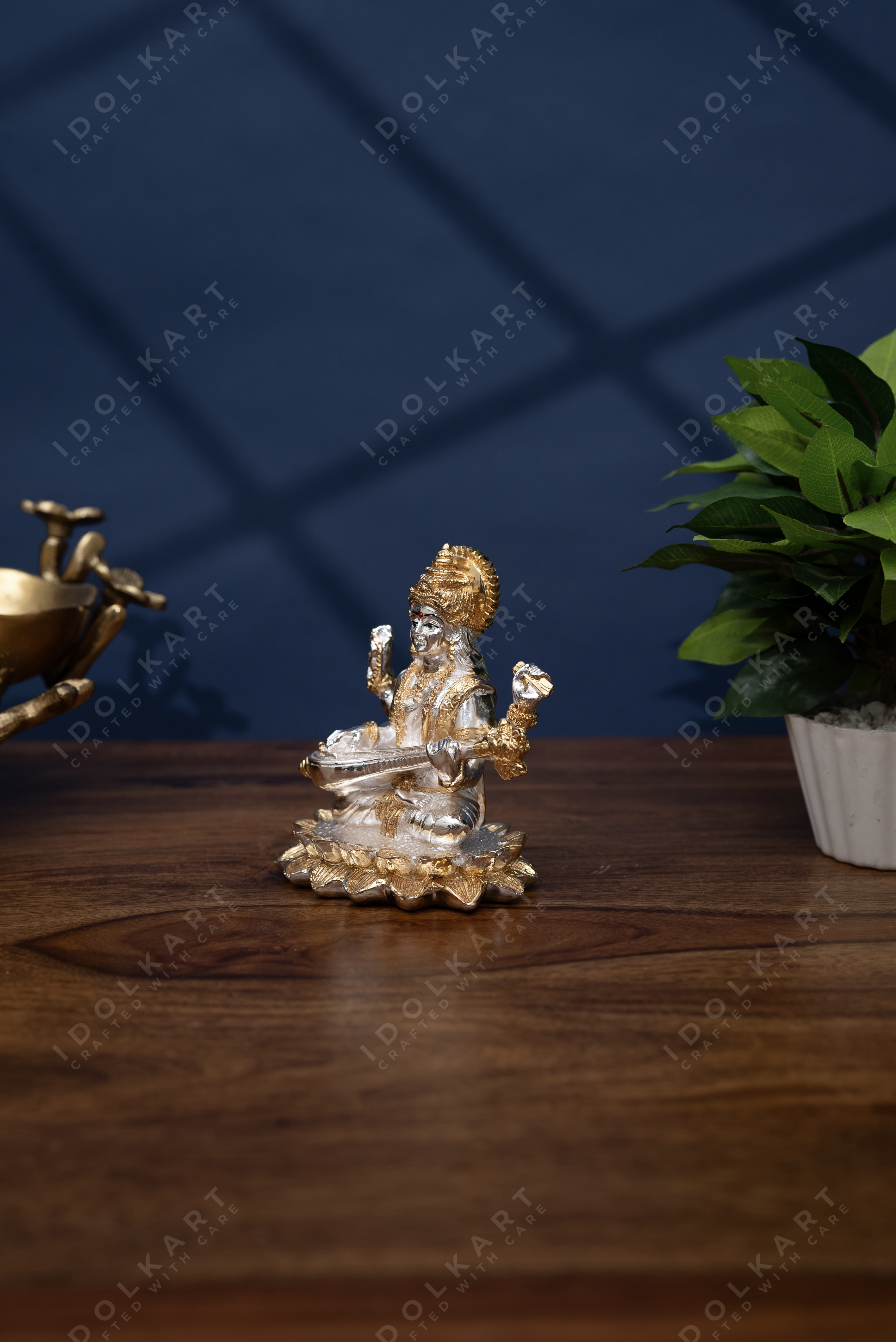 Saraswati Mata on Lotus | Idolkart