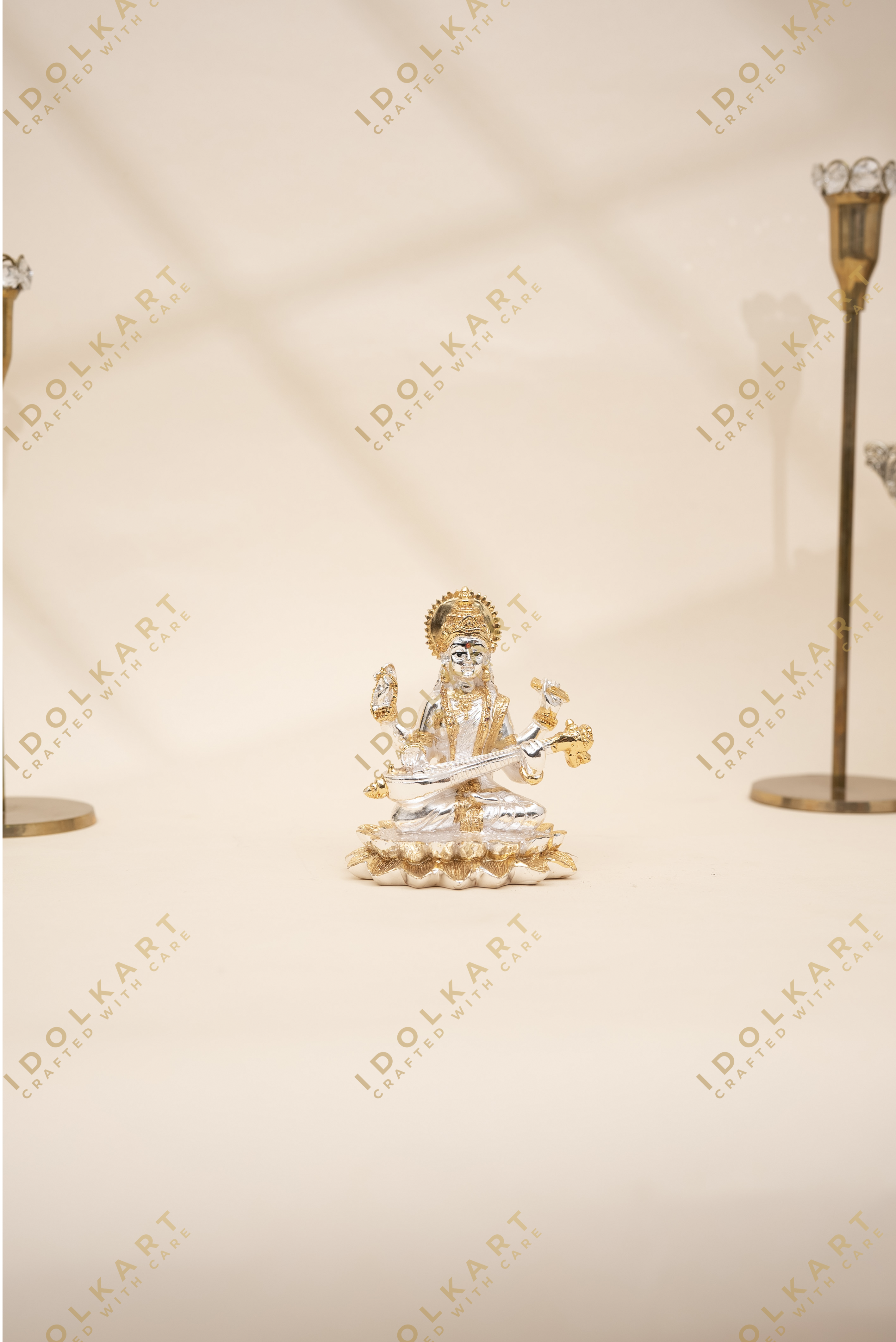 Saraswati Mata on Lotus | Idolkart