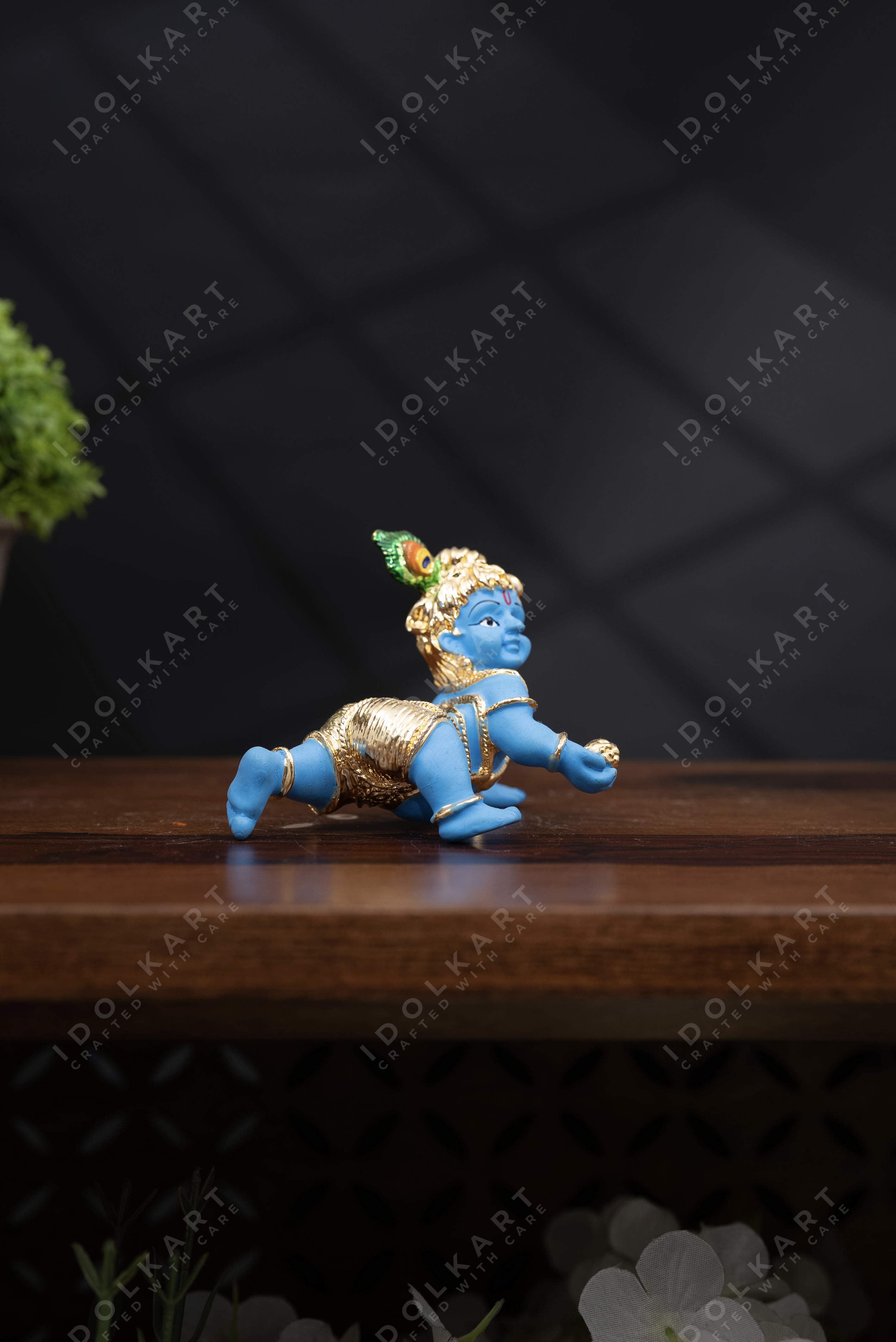 Baby Krishna Idol Gold
