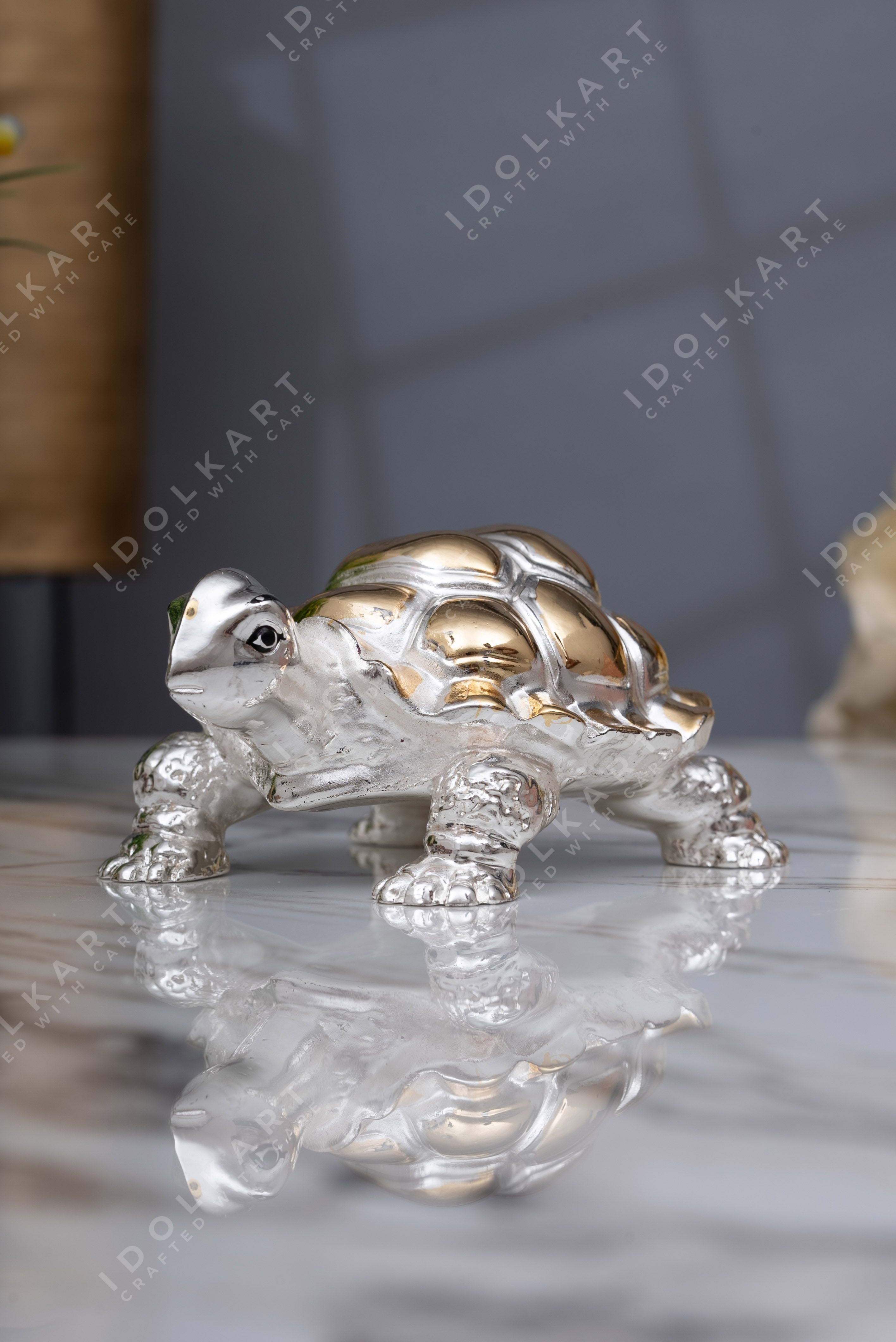 Gold and Silver Coated Tortoise