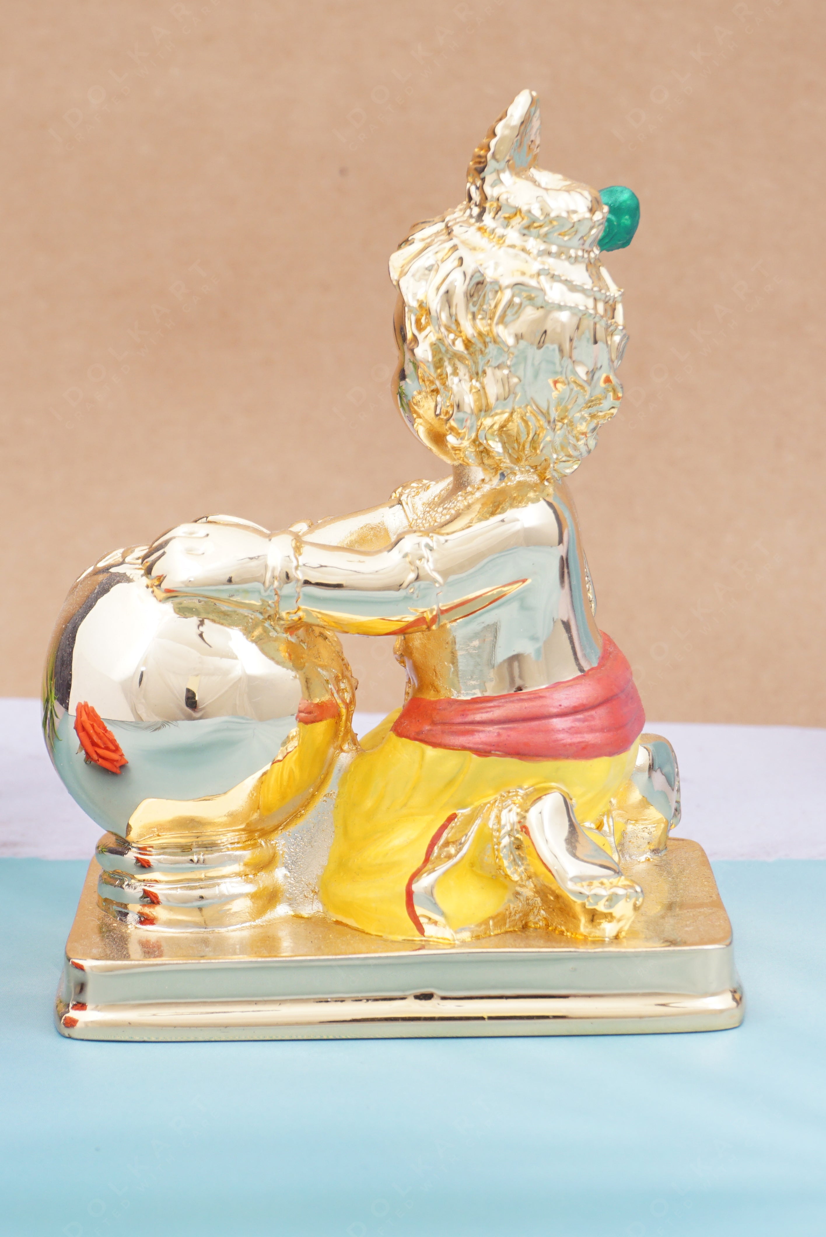 Pure 24K Gold Coated Krishna Idol | H: 3.5 inch