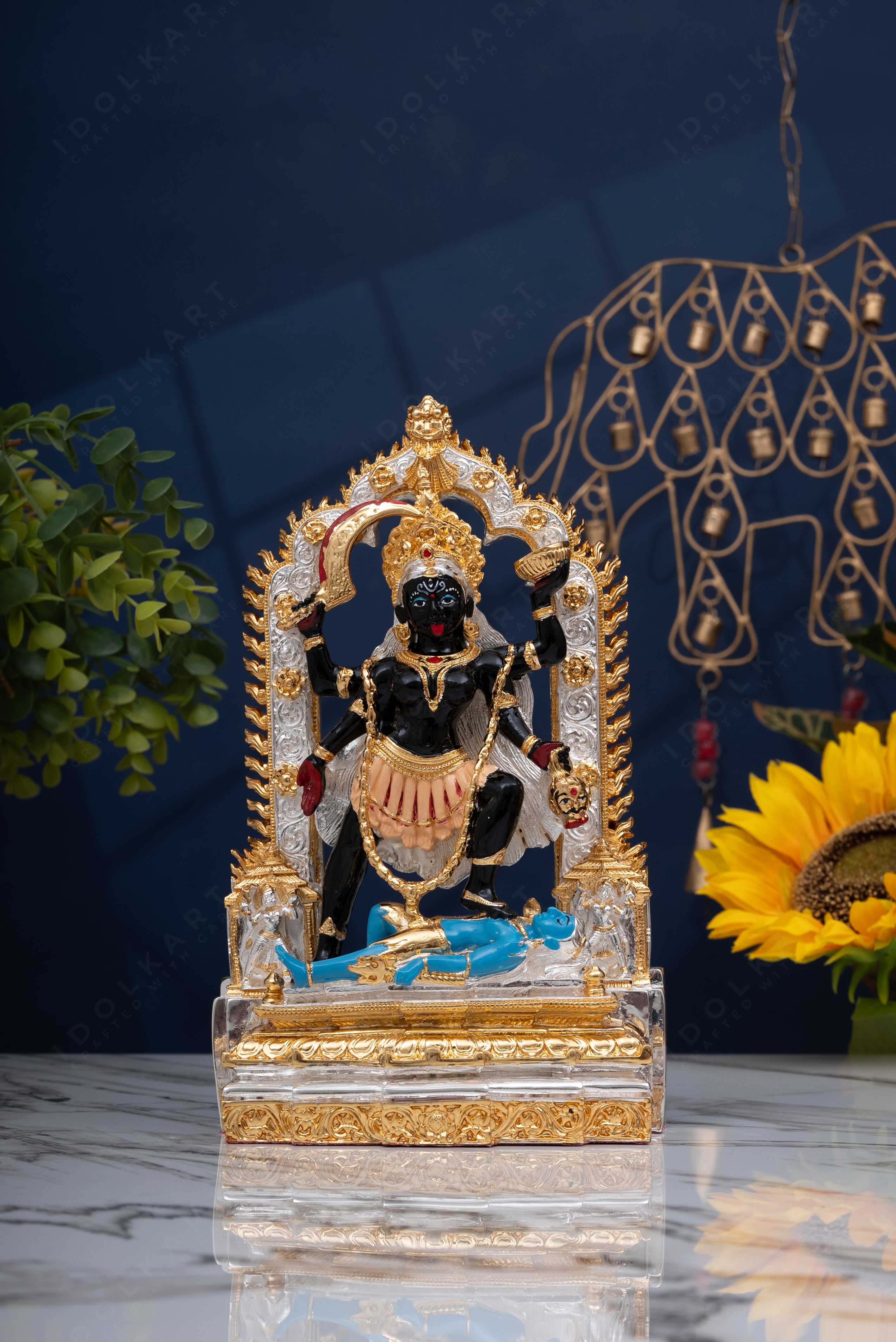 Goddess Kali Murti, Kali Mata Murti, Goddess Kali Idol, Maa Kali Mata Sculpture, Hindu God Statues, Handmade Hindu Religious Showpiece��Gifts��Puja