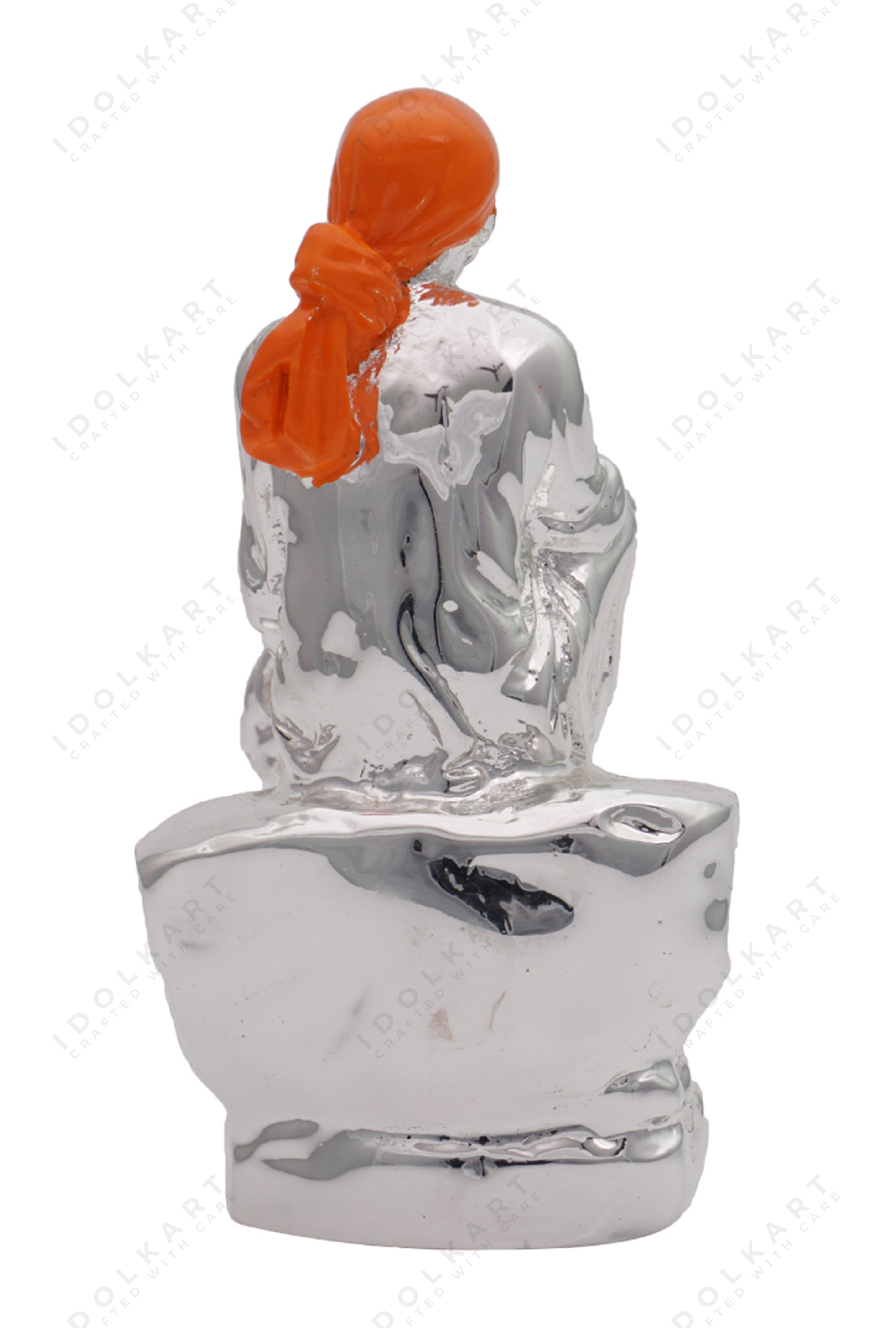 Silver Coated Saibaba Idol