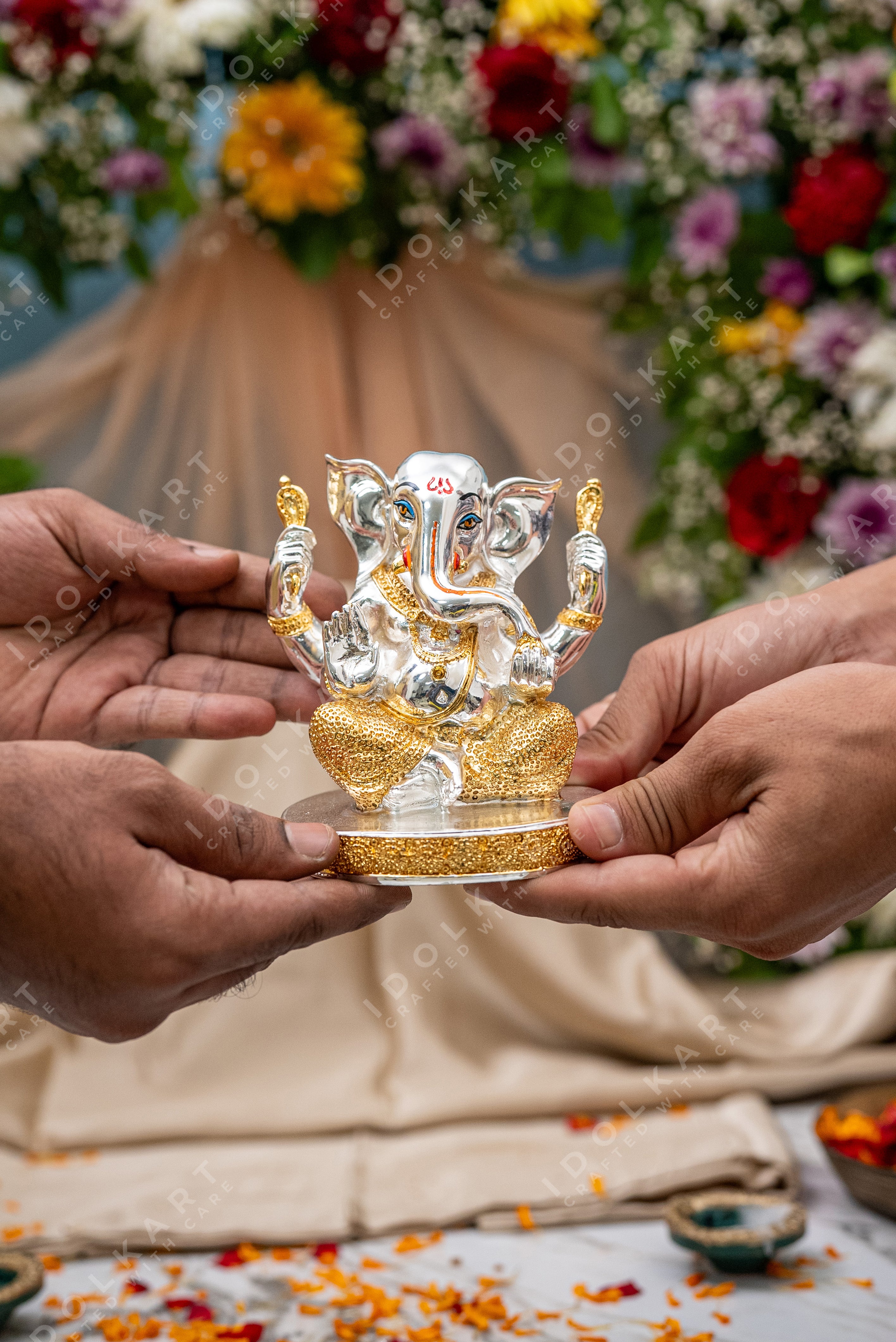 Silver Ganesha idol