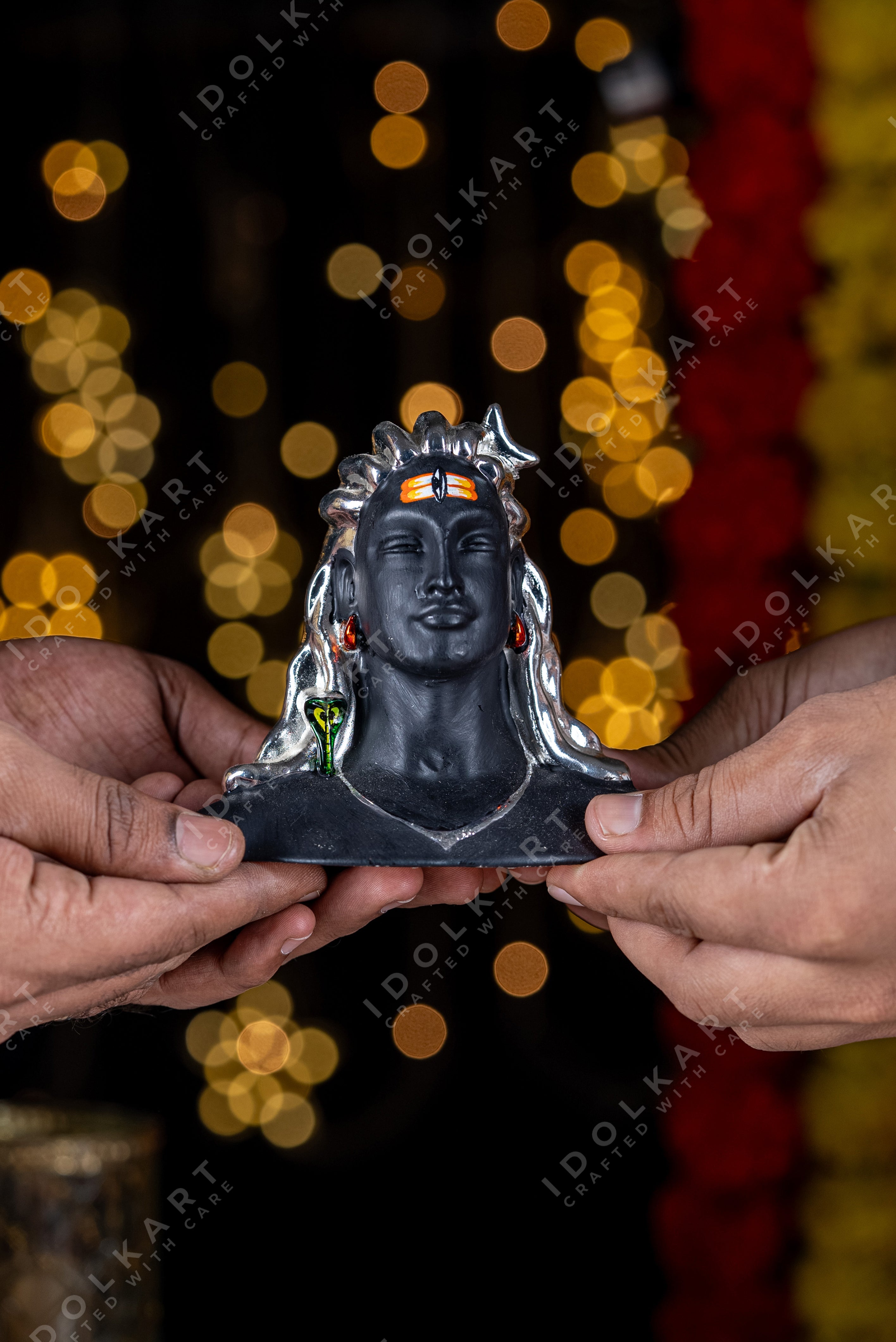 Silver Coated Adiyogi Shiva Statue