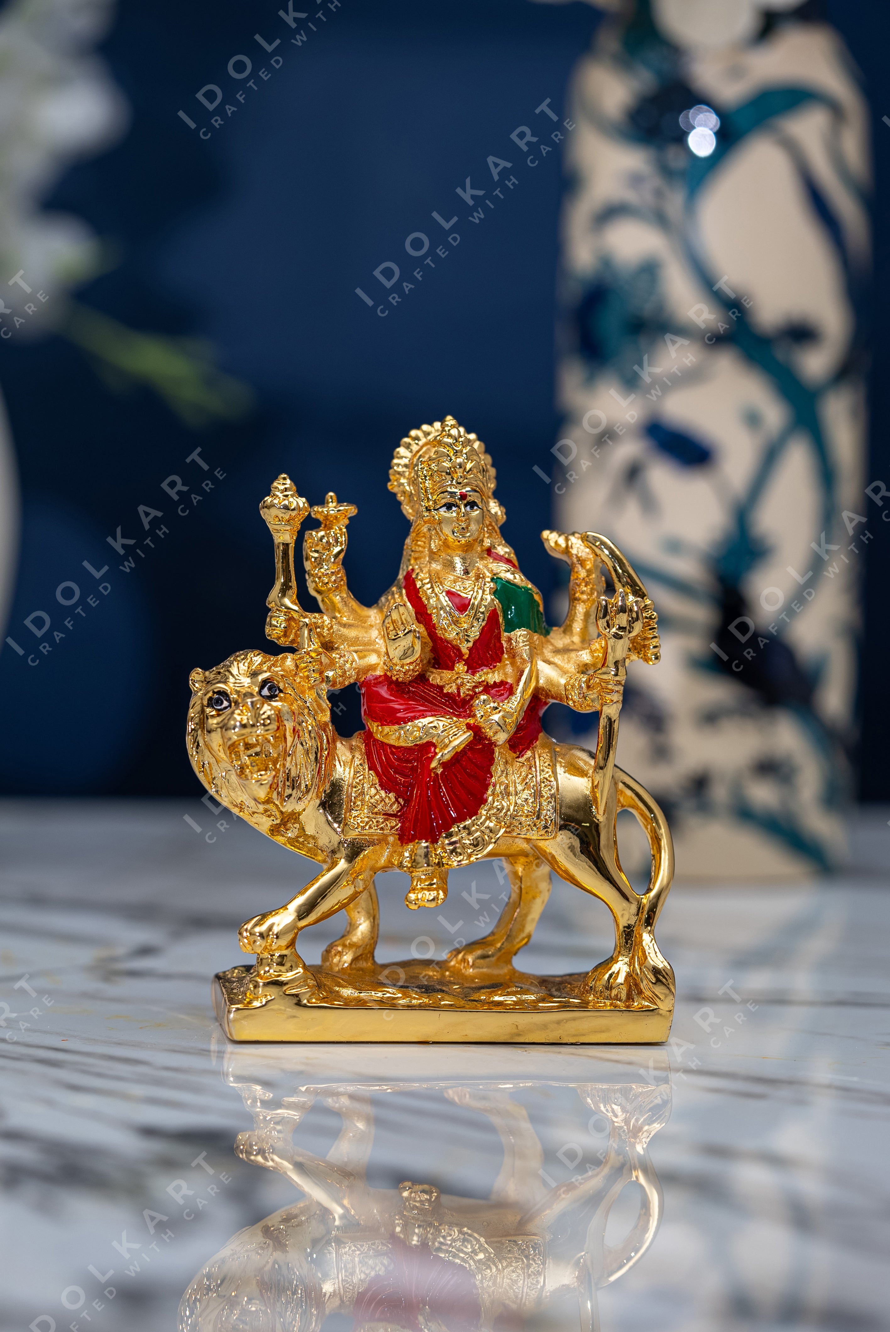 Gold Coated Durga Mata Idol