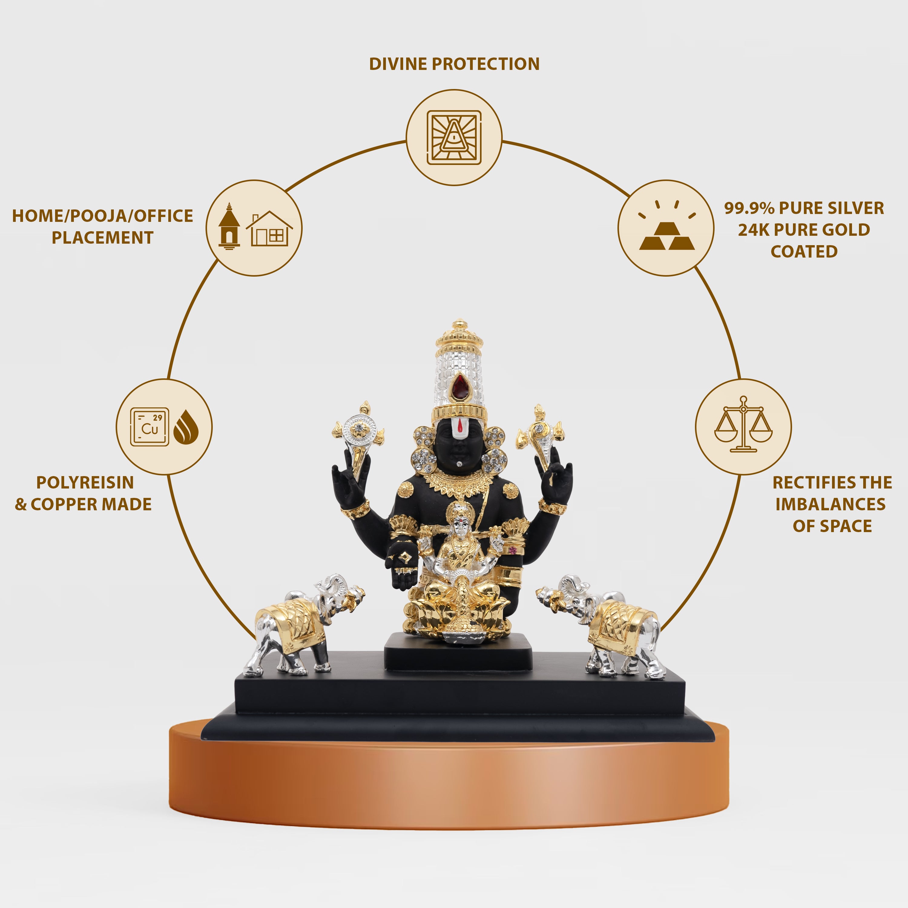 Gajalakshmi Balaji | Gajalakshmi Venkateshwara Swamy (10 inch)