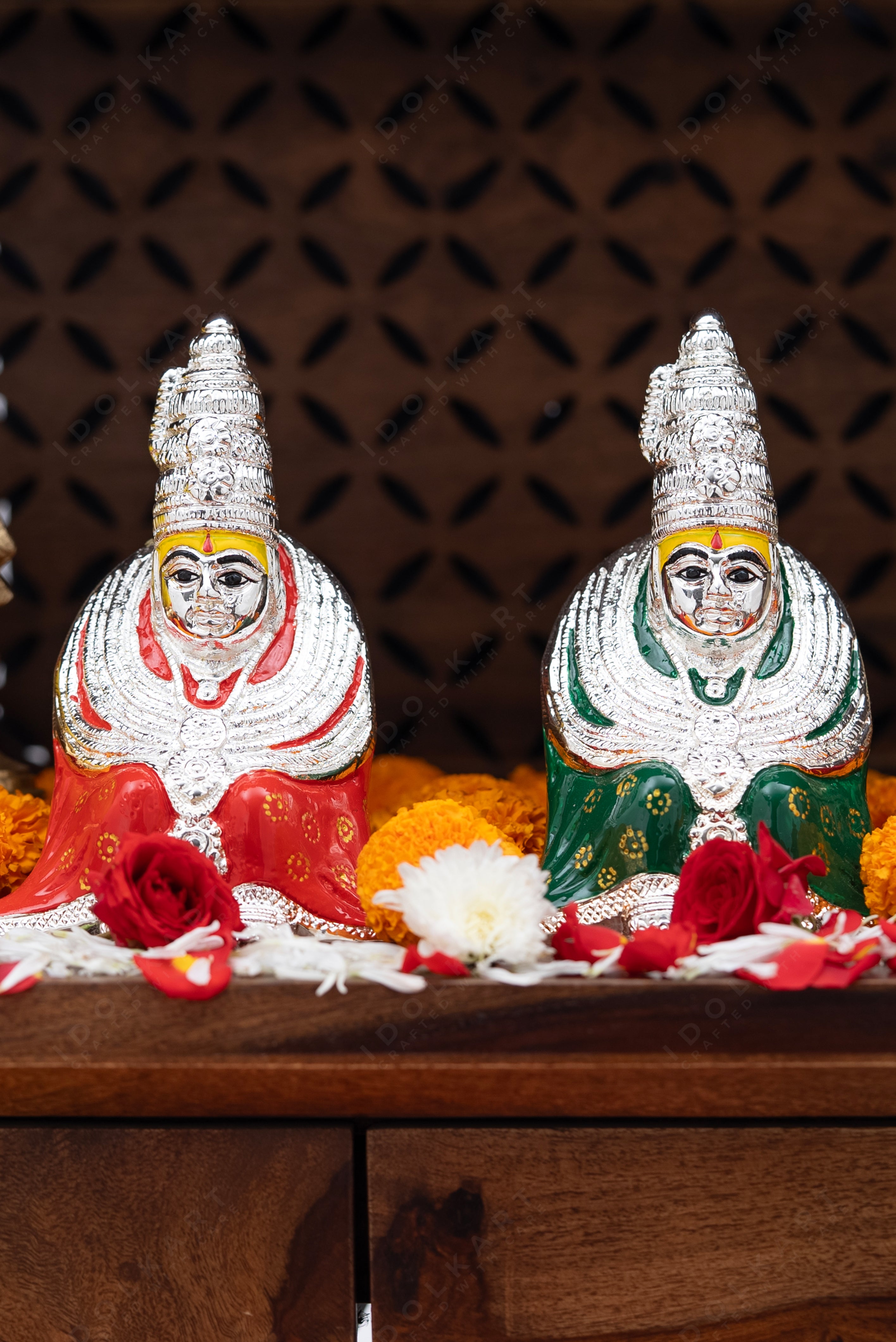 Original SIlver Coated Tulja Bhavani Idol