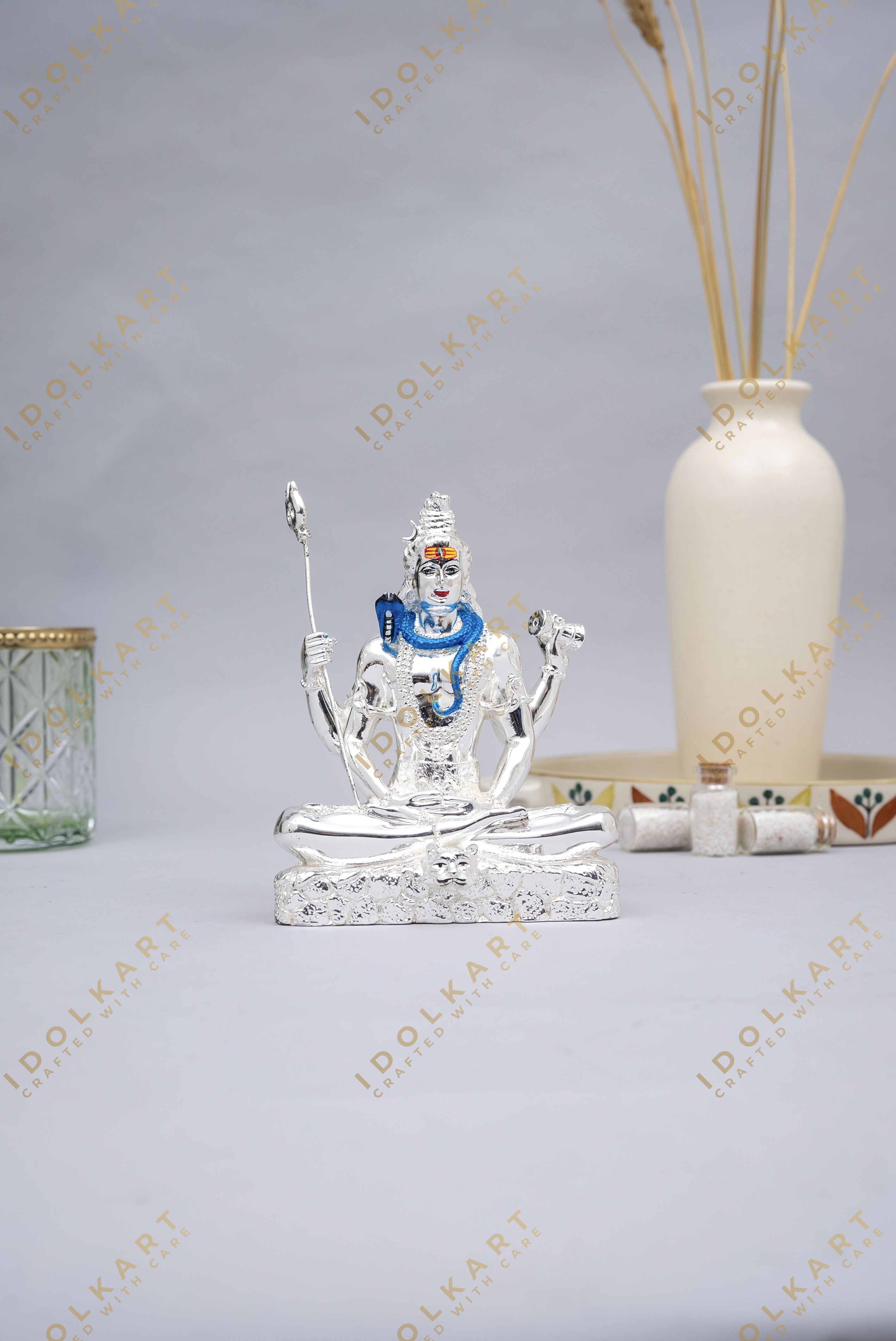 Silver shiva idol |shiva idol for home