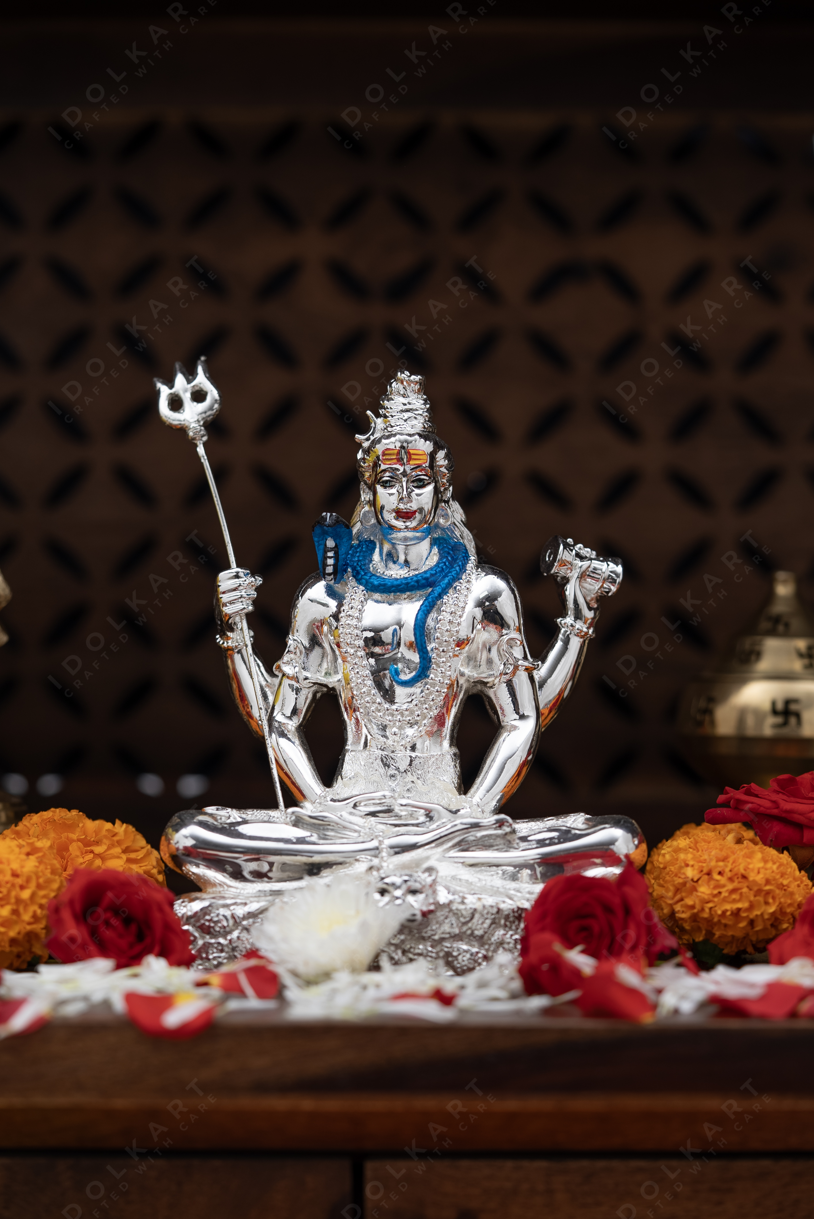 Silver shiva idol |shiva idol for home