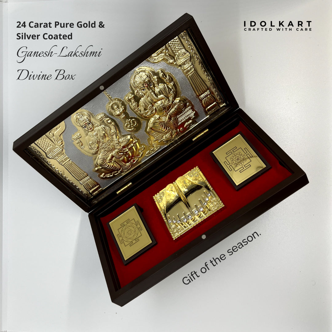 GaneshJi-LaxmiJi Divine Pooja Boxes | Pocket Temple | Diwali Gifting | Pooja Boxes