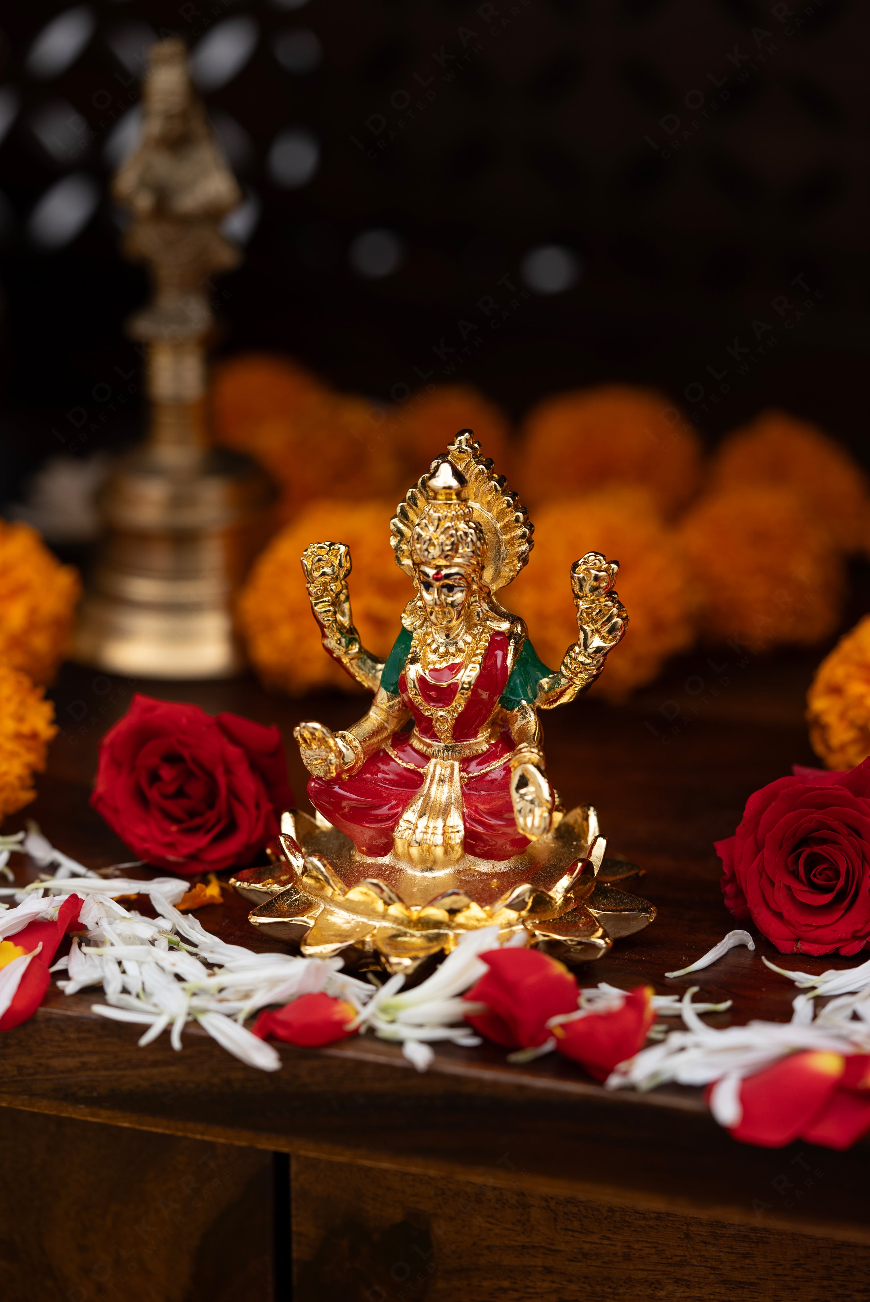 Lakshmi Idol on Lotus 