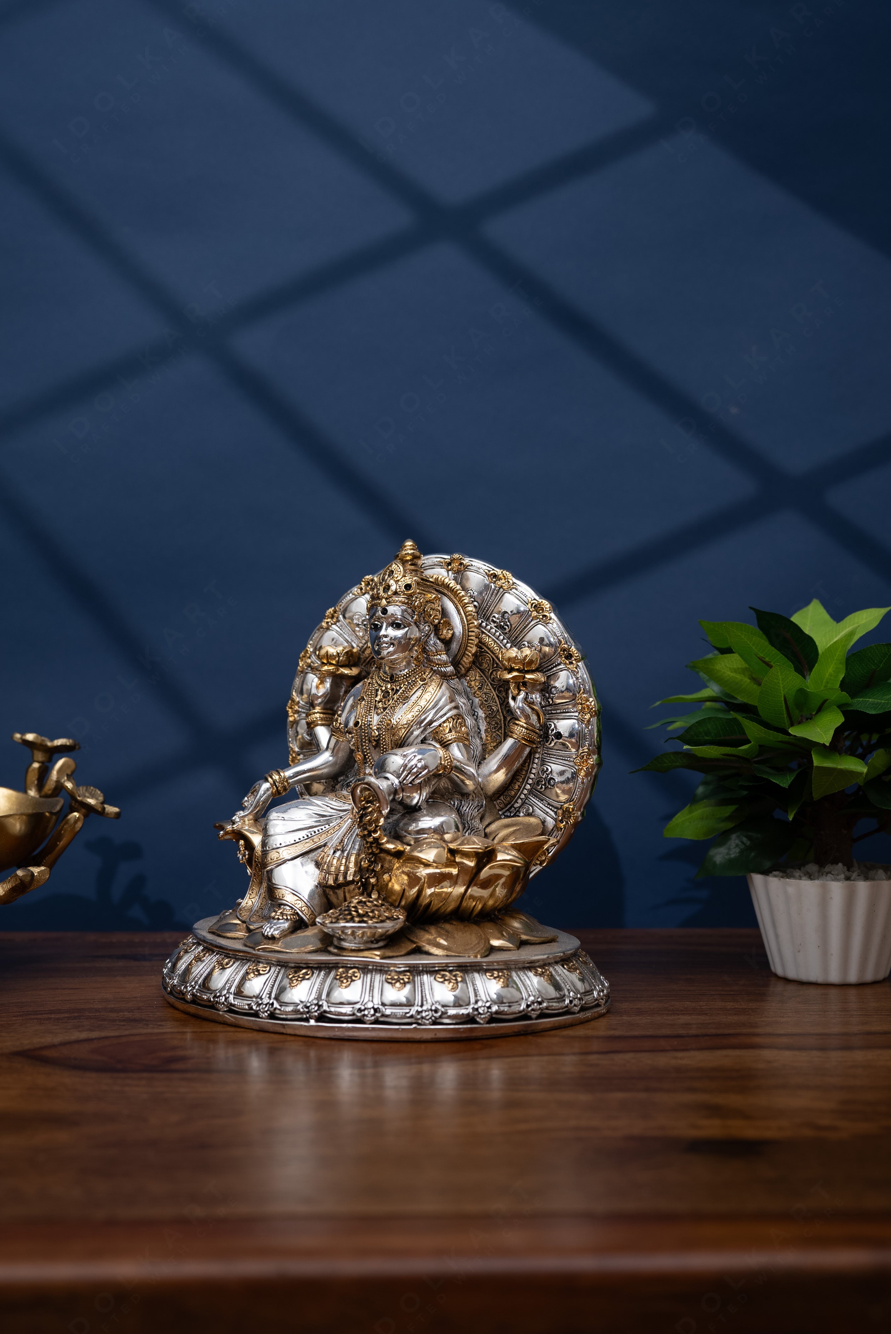 Antique Gold Laxmi Idol