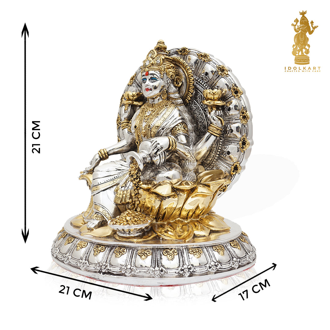Antique Gold & Silver Coated Laxmi Idol