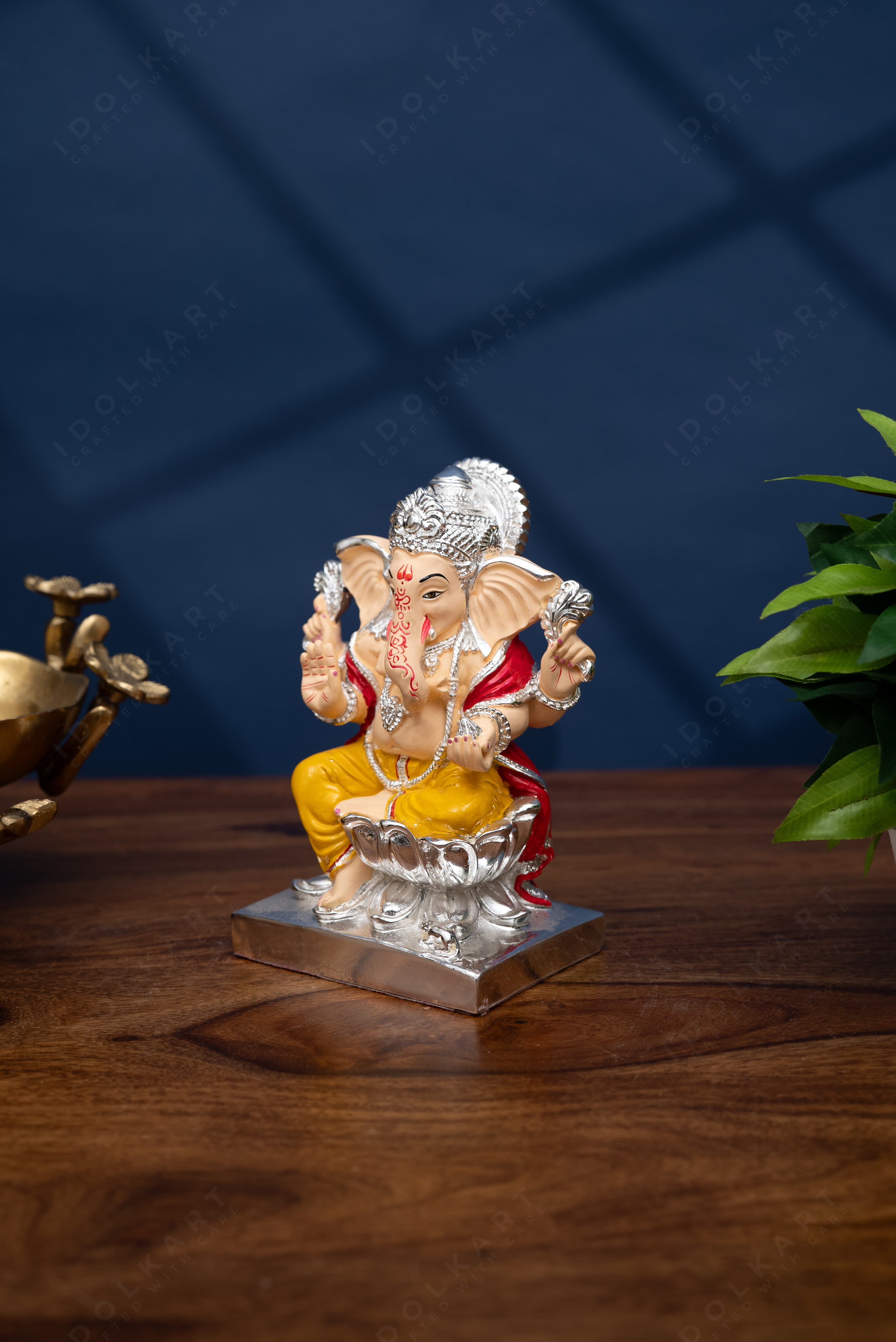 Silver Coated Ganesha Murti
