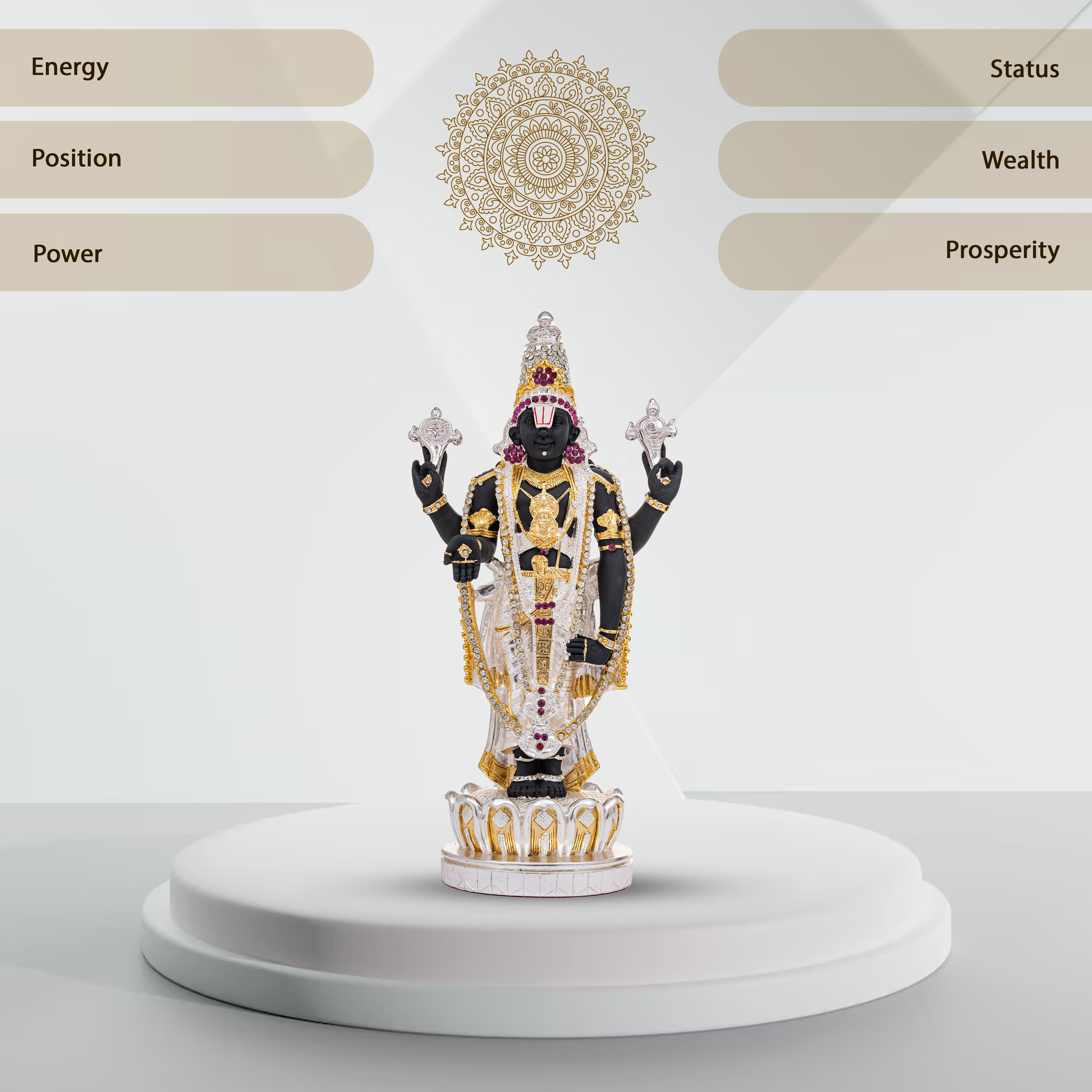 Idolkart Gold and Silver Coated Tirupati Balaji Murti| Lord Venkateswara