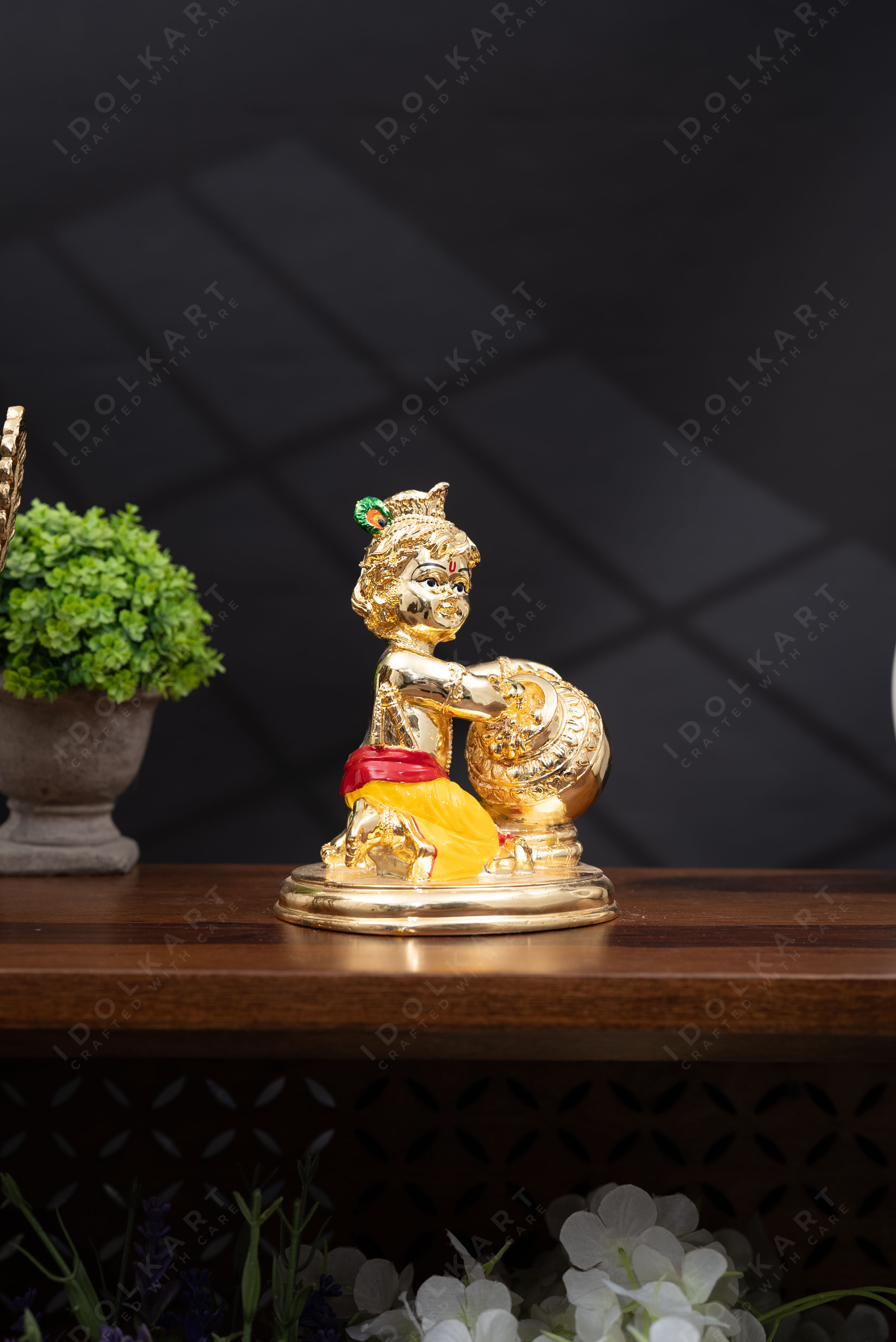 Gold Krishna Idol