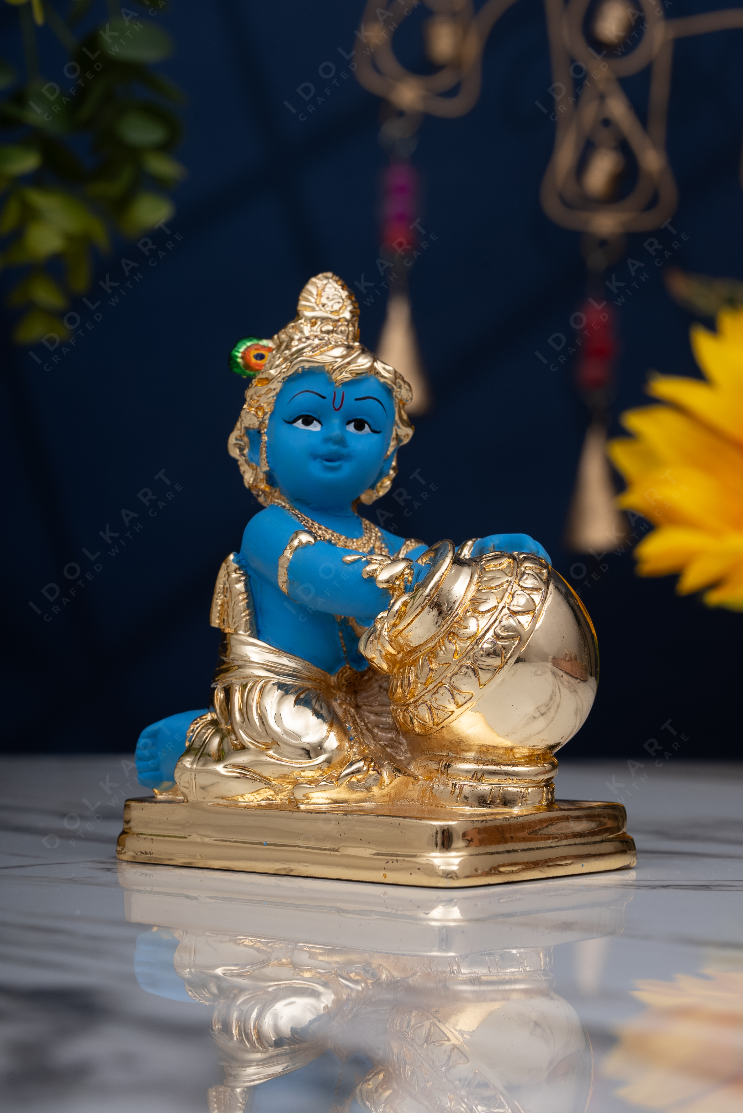 Blue Krishna Idol