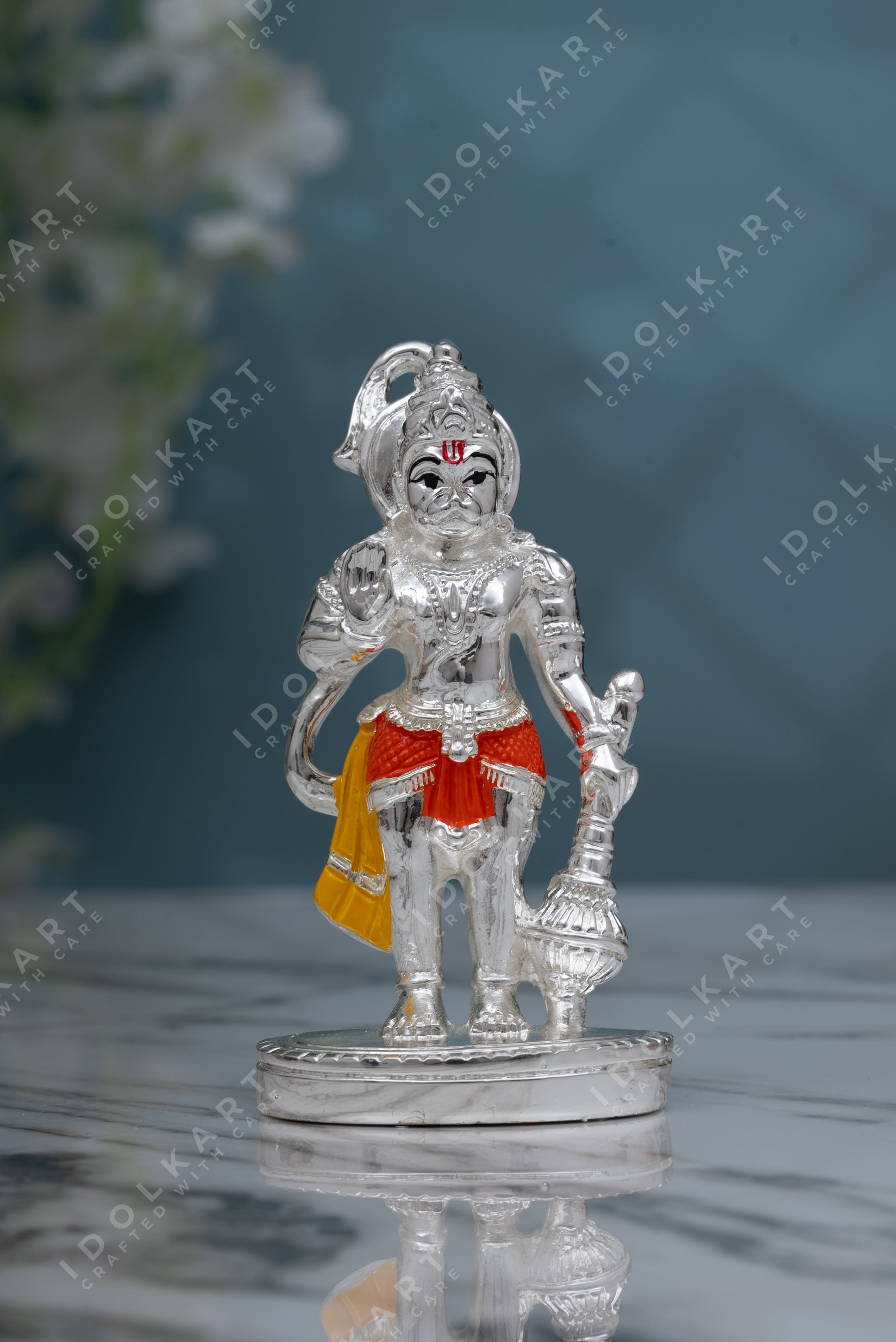 Silver Coated Hanuman Murti