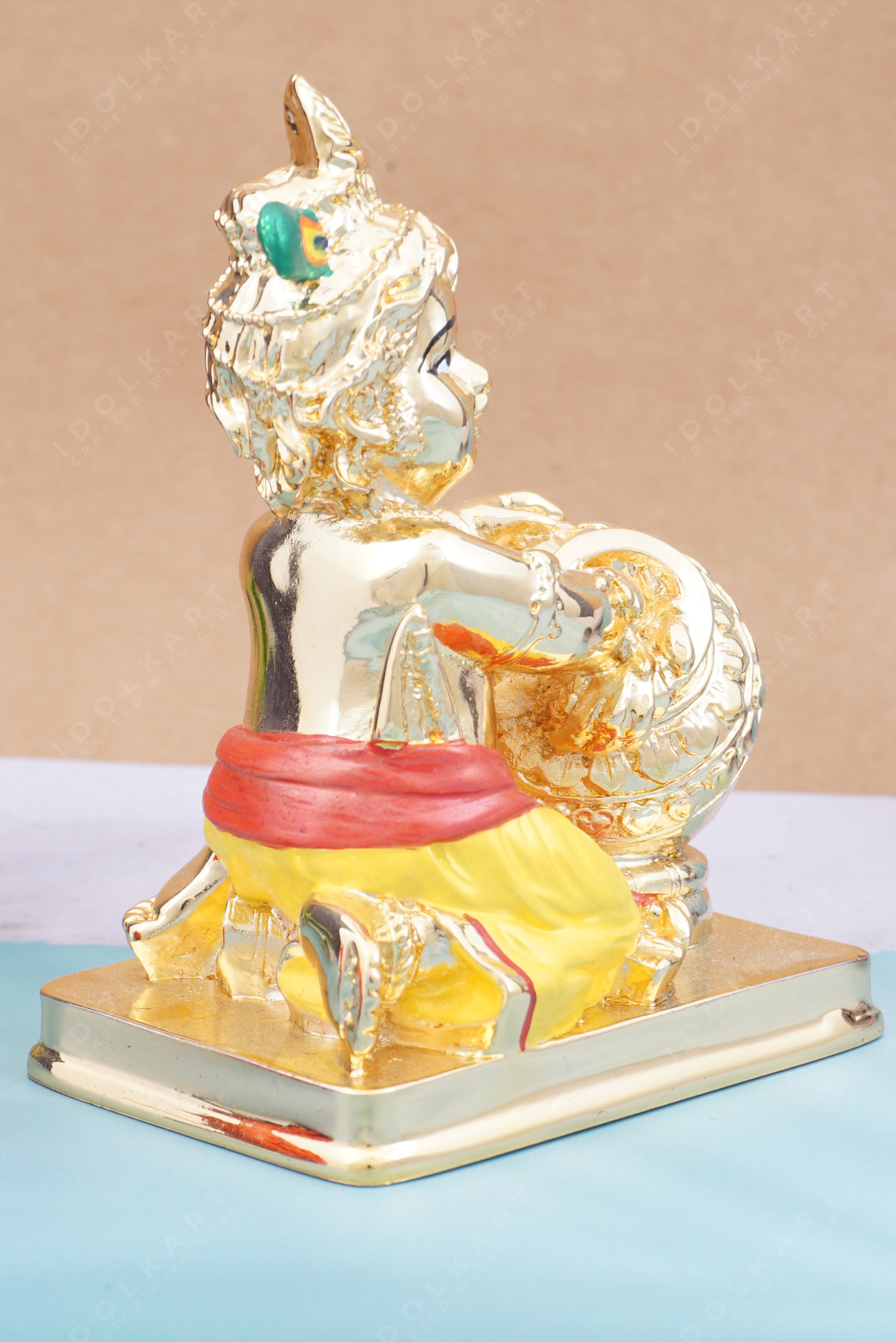 Pure 24K Gold Coated  Krishna Idol | H: 3.5 inch