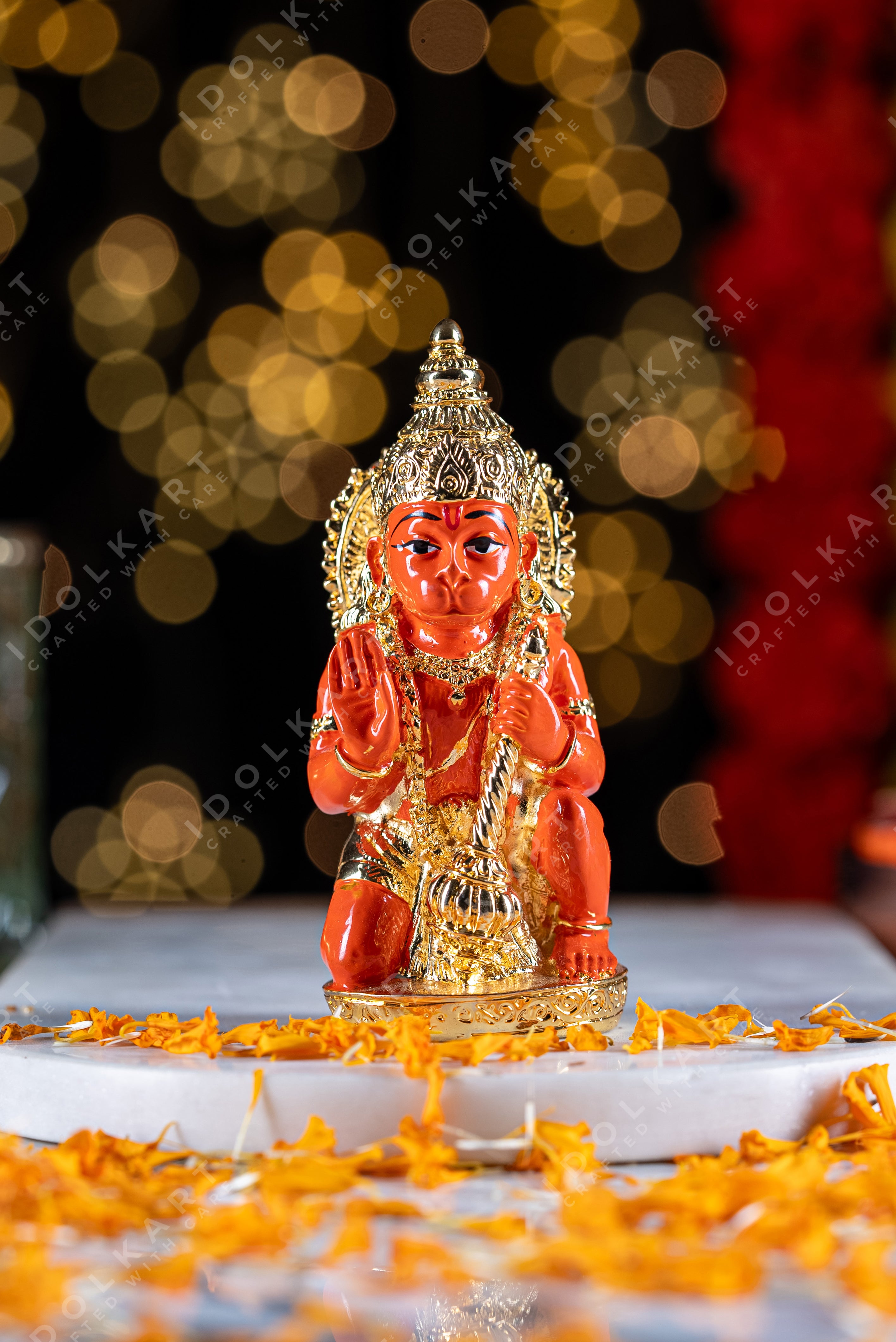 24k Pure Gold Coated Hanuman Idol
