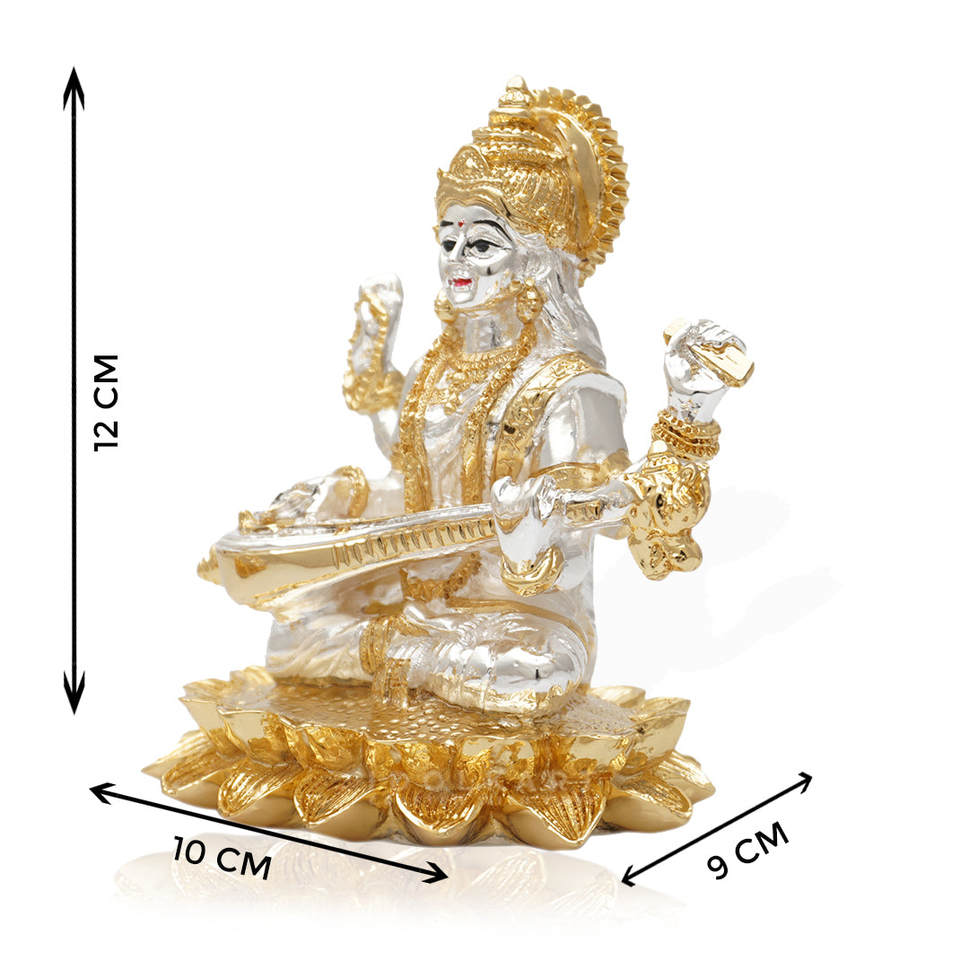 Saraswati Mata on Lotus | Idolkart