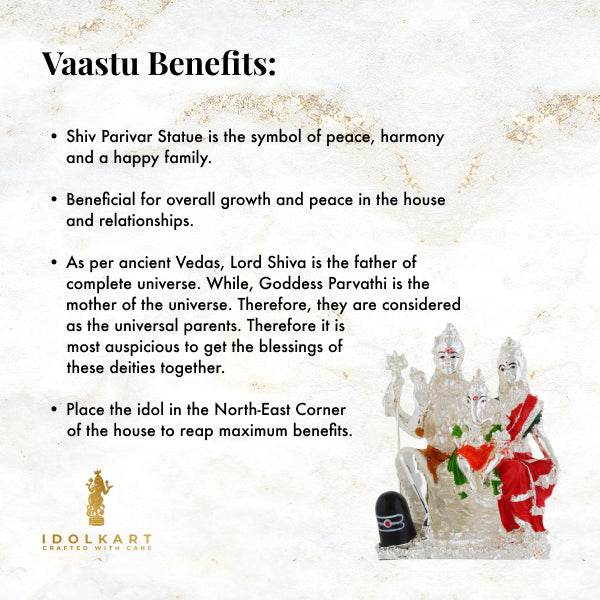 Vastu benefits of Lord Shiva and Family Statue