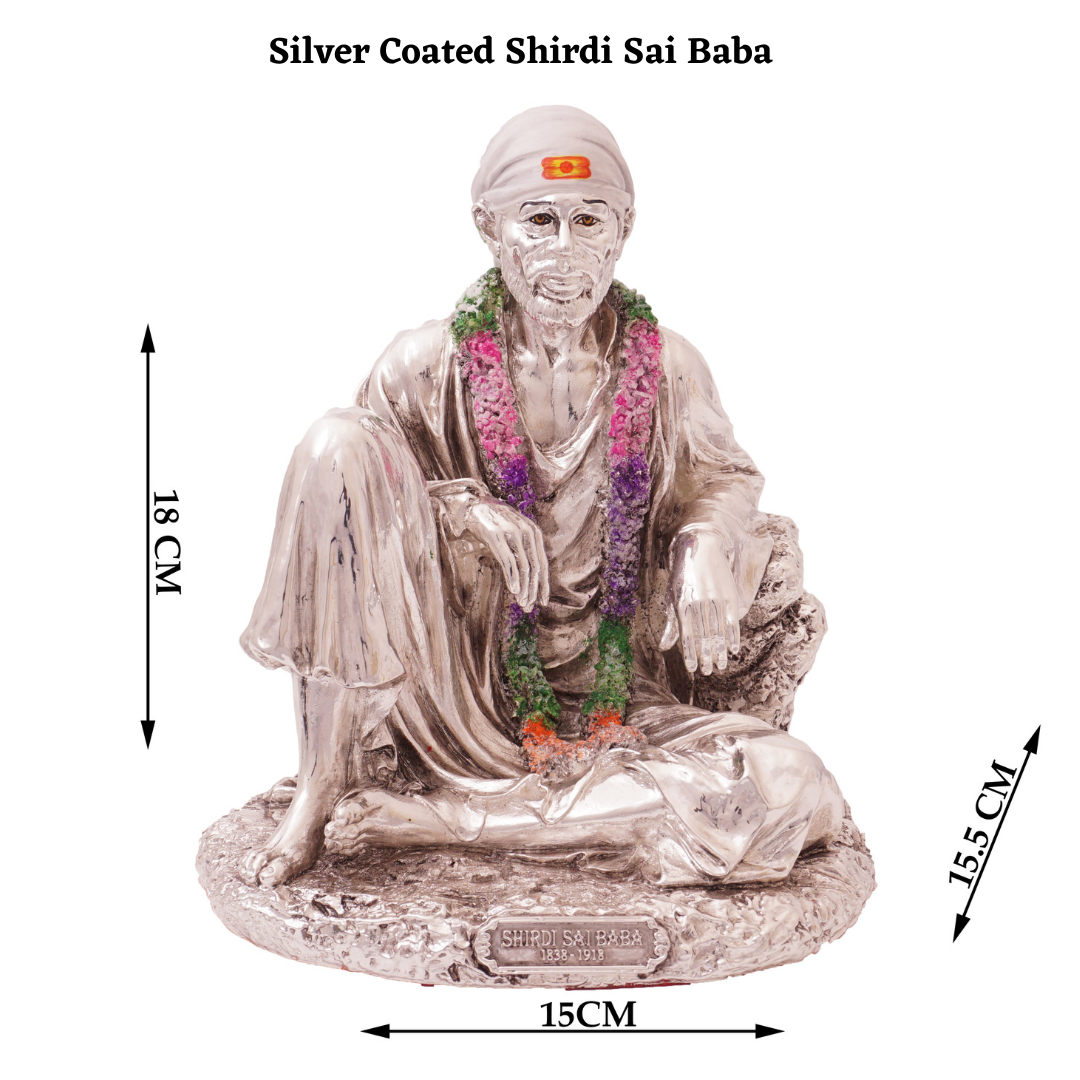 Antique Silver Coated Shirdi Sai Baba